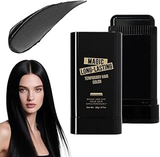 Umite Chef Instant Hairline Powder Stick for Women & Men – Waterproof Hairs Root Cover Up, Gray Hair Concealer, Long-Lasting Scalp Touch Up Stick, Natural Black Hair Shadow Filler - Black