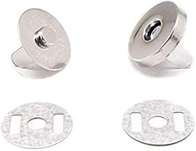 Diy Crafts Snaps, Fasteners, Button Kit, Perfect for Purse, Bag, Clothes, Leather, Diameter Purse Dress Diy Making Works, Pack of 25, a (Silver)