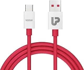 UltraProlink 100W SUPERVOOC Fast Charging Type C Cable| Compatible with Oneplus,Oppo,Realme, Redmi,Xiaomi|1m USB A-C TPE Cable| Supports Dash,Warp,Vooc,SuperVooc,Dart|Made in India|UL1216RD-0100|Red
