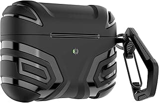 Compatible for AirPods Pro 3 Case (2025), Military Grade Airpods pro 3rd Generation Case, Compatible with MagSafe, Hard Shell Full-Body Protective Case Cover with Keychain Black