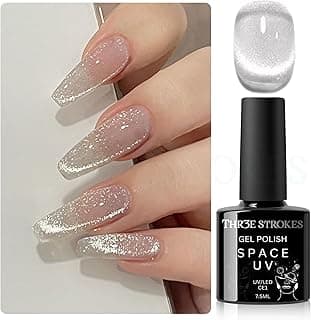 THR3E STROKES 9D Glitter Cat Eye Gel Magnetic Nail Polish Art Manicure DIY at Home Soak Off UV Gel 7.5ML (CE1, 7.5ML)